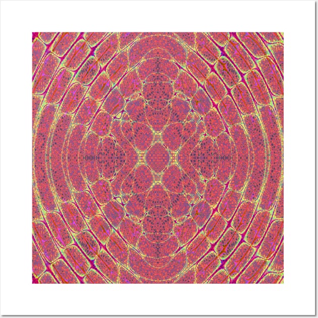 Kaleidoscopic Pink Yellow Orange Mandala Wall Art by Art by Deborah Camp